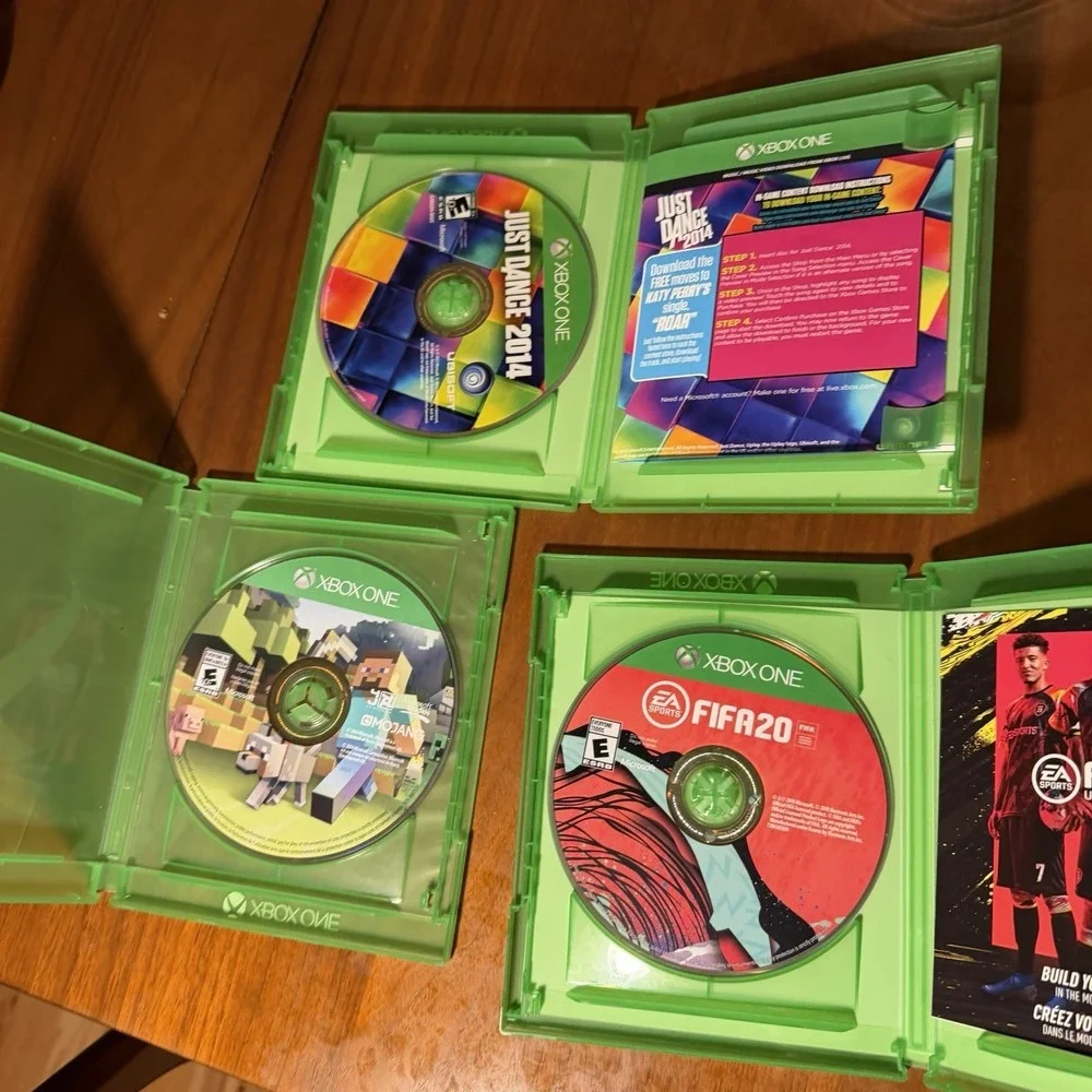 Xbox One Game Lot – Minecraft, FIFA 20 & Just Dance 2014
